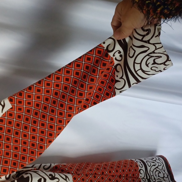 COMO NO? brand tunic, orange, cream, green - Picture 3 of 7